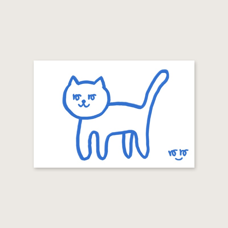 고양이 드로잉 엽서